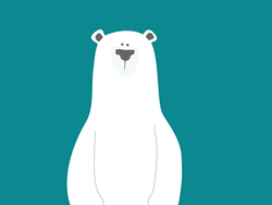 Adorable Polar Bear Wiggle Hands GIF