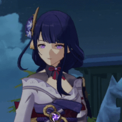 Adorable Raiden Shogun Baal Sweet Smile GIF
