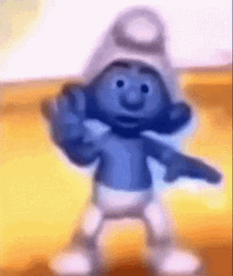 Adorable Smurf Dancing Meme GIF