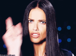 Adriana Lima Angrily Ponting Finger GIF