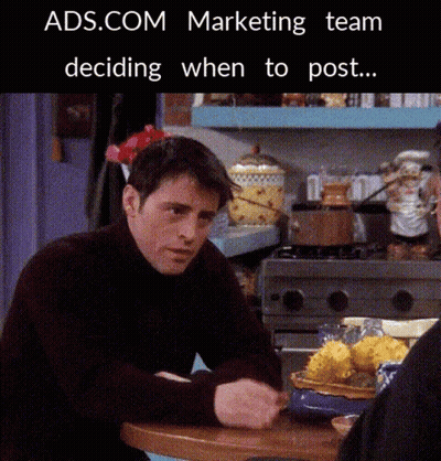 Ads.com Marketing Team Deciding When To Post GIF