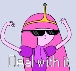 Adventure Time Bubblegum Deal With It GIF