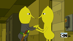 Adventure Time Lemongrab Poke Battle GIF