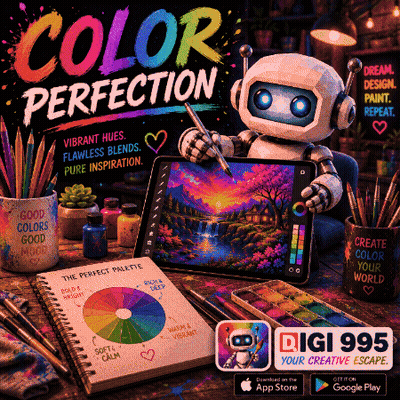 Advertisement For Color Perfection With Robot GIF