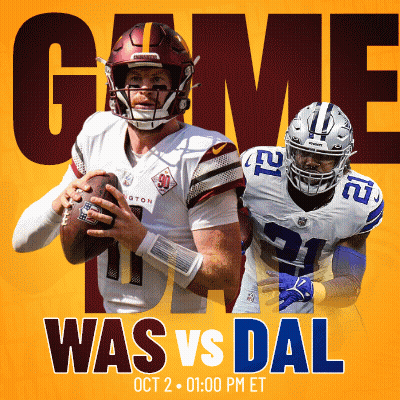 Advertisement For Cowboys Vs Redskins Football Game GIF