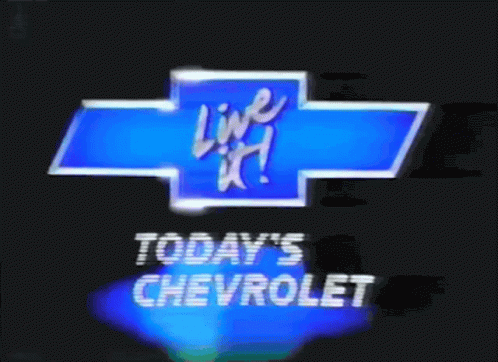 Advertisement For Today's Chevrolet Features Blue Chevrolet Logo GIF