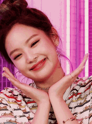 Aegyo Jennie Heart GIF
