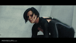 Aeon Flux Attacking GIF