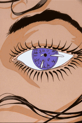 Aeon Flux Fluttering Eyes GIF