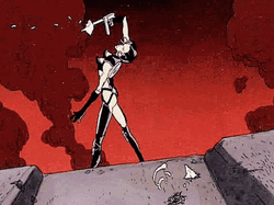 Aeon Flux High Jump GIF