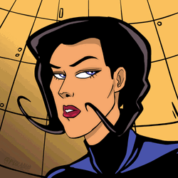 Aeon Flux Tongue Out GIF