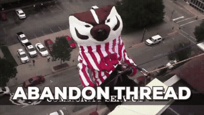 Aerial Badger Mascot Abandon Thread GIF