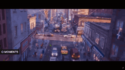 Aerial View Busy City Street O Moments Sign GIF