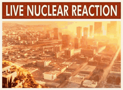 Aerial View City Live Nuclear Reaction GIF