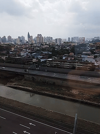 Aerial View City With Arrows Left And Right GIF