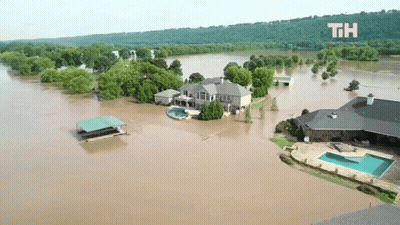 Aerial View Flooded Area with TIH
