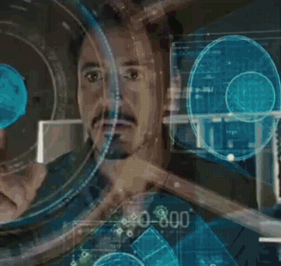 Aerial View Futuristic City With Circles And Globe GIF