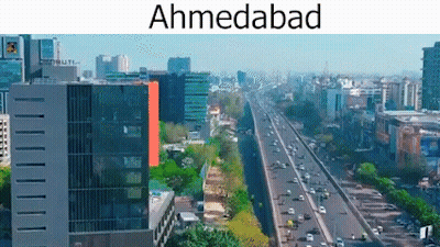 Aerial View Of Ahmedabad City GIF