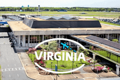 Aerial View Of Airport With Virginia GIF