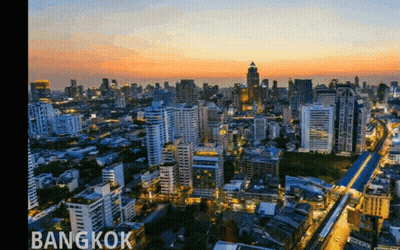 Aerial View Of Bangkok City GIF