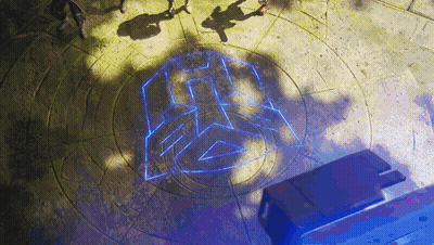 Aerial View Of Circle With Triangle Inside GIF