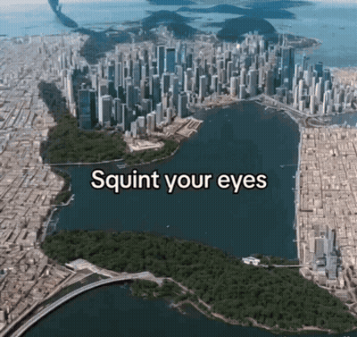 Aerial View Of City Squint Your Eyes GIF