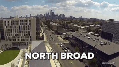 Aerial View Of City With North Broad GIF