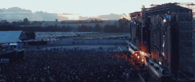 Aerial View Of Concert Crowd Saying Stadium GIF