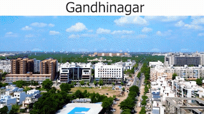 Aerial View Of Gandhinagar City GIF