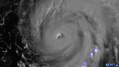 Aerial View Of Hurricane Over Ocean GIF