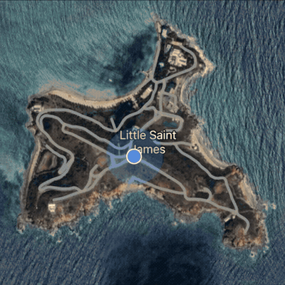 Aerial View Of Little Saint James Area GIF