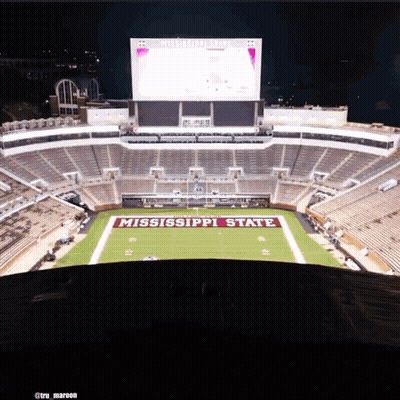 Aerial View Of Mississippi State Football Stadium GIF