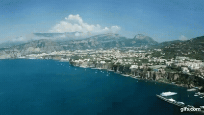 Aerial View Of Mountain Lake GIF