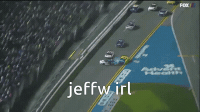 Aerial View Of Race Track Saying Jeffw.Irl GIF