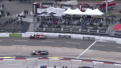 Aerial View Of Race Track With Busch Banner GIF