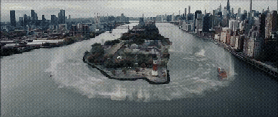 Aerial View Of Small Island In Water GIF