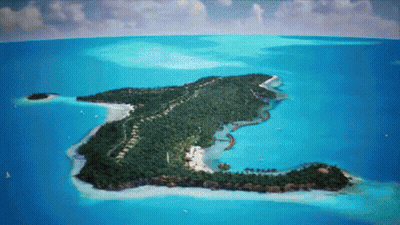 Aerial View Of Small Island GIF