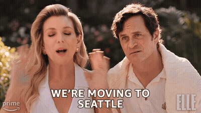 Aerial View Of Space Needle Seattle GIF