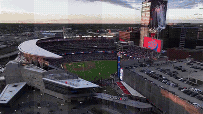 Aerial View Of Target Field Baseball Stadium GIF