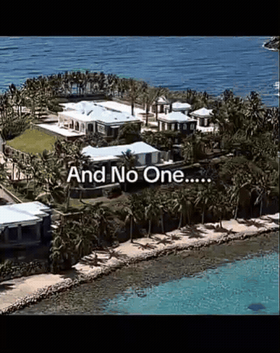 Aerial View Of Tropical Island With And No One GIF
