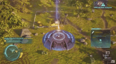 Aerial View Of Video Game With E3 Live Logo GIF