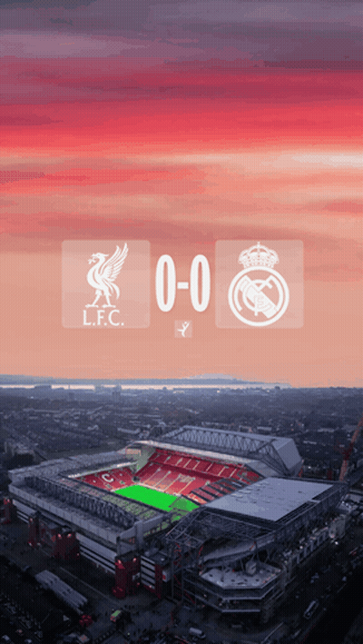 Aerial View Soccer Stadium Liverpool Vs Real Madrid 0-0 GIF