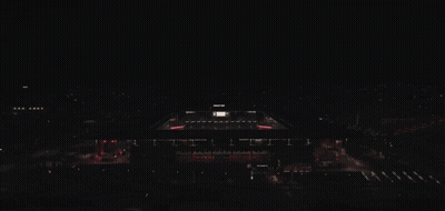 Aerial View Soccer Stadium With Coca Cola Ad GIF