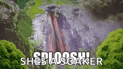 Aerial View Waterfall Splash She's A Soaker GIF
