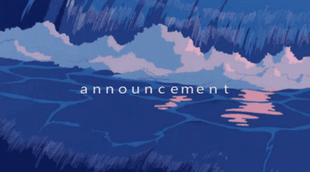 Aesthetic Anime Announcement  GIF