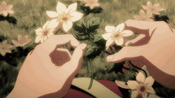 Aesthetic Anime Flower Crown Hands
