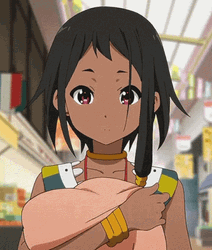 Aesthetic Anime Girl Choi Mochimazzwi Holding A Brown Bag GIF