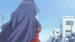 Aesthetic Anime Girl Nayuki Minase Looking Back GIF