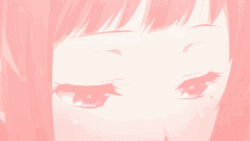 Aesthetic Anime Girl Pink Shy Eyes GIF
