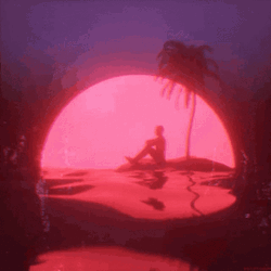 Aesthetic Background Girl In The Sunset GIF